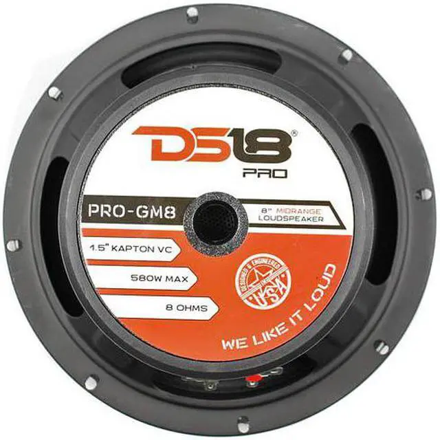 Alt view image 3 of 3 - ds18 pro-gm8 loudspeaker - 8", midrange, black steel basket, 580w max, 190w rms, 8 ohms - premium quality audio door speakers for car or truck stereo sound system (1 speaker)