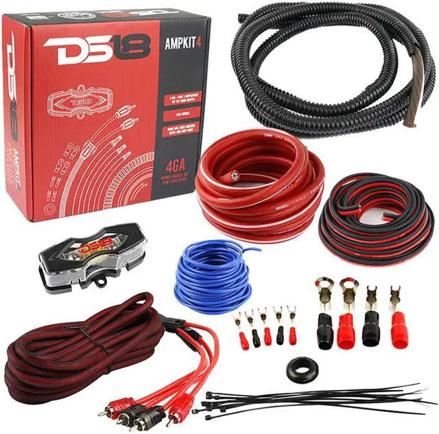 Alt view image 2 of 11 - DS18 AMPKIT4 4 Gauge 4 AWG Wire Complete Amplifier Installation Kit