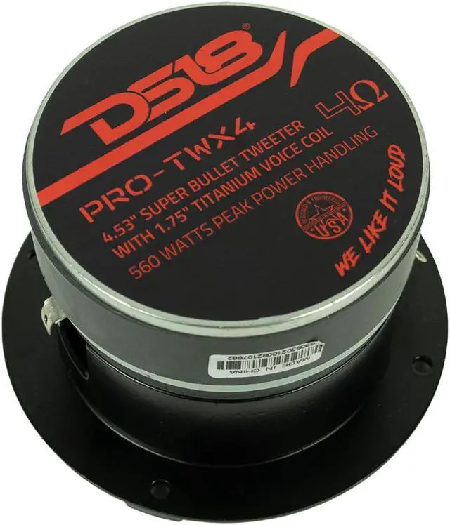 Alt view image 5 of 5 - DS18 Pro 4.5" Super Bullet Tweeter 560W 1.75" Titanium 4 OHM Voice Coil PRO-TWX4