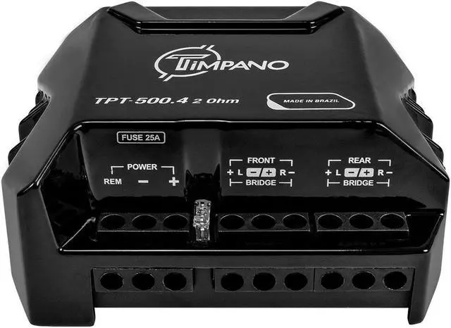 Alt view image 3 of 5 - Timpano 4 Channel Amplifier 500 Watts Max 2 Ohm Digital Car Audio Amp TPT-500.4