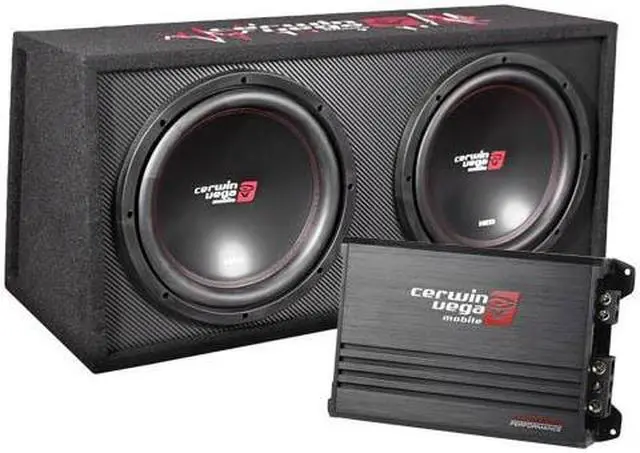 Alt view image 15 of 18 - Cerwin vega BKX212V 3000W MAX Basskit XED Dual 12" loaded vented 3/4" MDF encl w/1000W MAX amplifier