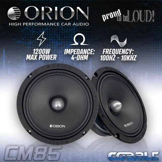 Alt view image 9 of 10 - Orion CM84 Cobalt 8" Midrange Speaker With Grills Sold Pairs 1000W Max