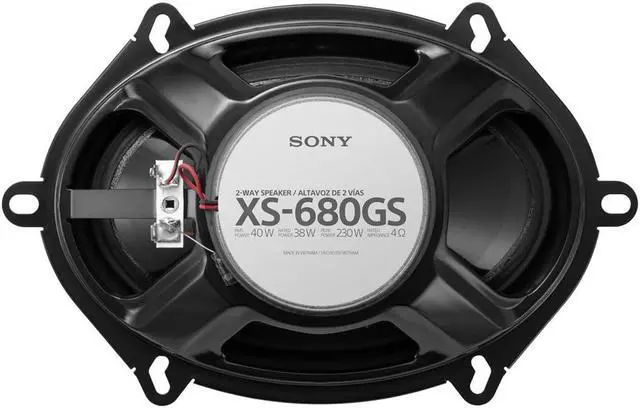 Alt view image 8 of 10 - Sony XS-680GS GS Series 6x8" 40-Watts RMS Power 4 Ohms 2-Way Coaxial Speakers