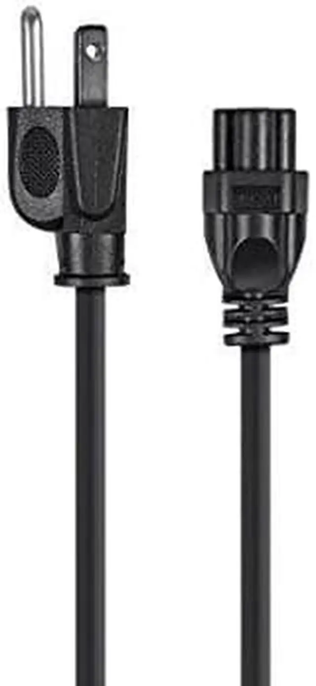Alt view image 5 of 9 - Monoprice 15ft 18AWG Grounded AC Power Cord, 10A (NEMA 5-15P to IEC-320-C5)