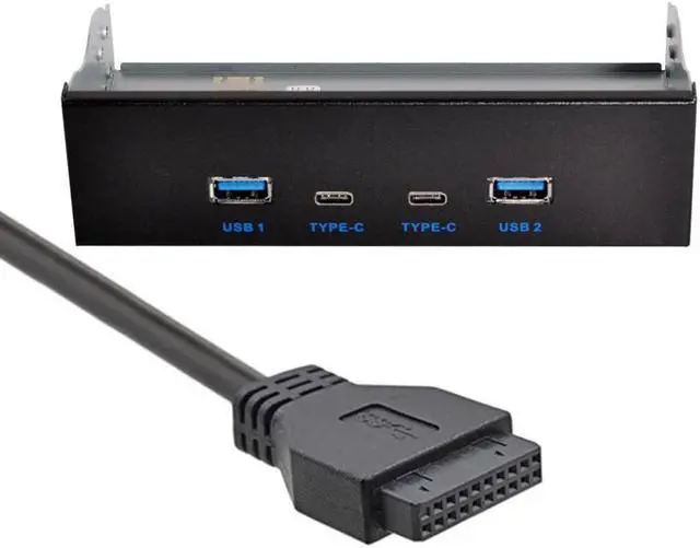 Main image of USB 3.0 HUB 4 Ports Front Panel to Motherboard 20Pin Connector Cable for 5.25" CD-ROM Bay & USB-C