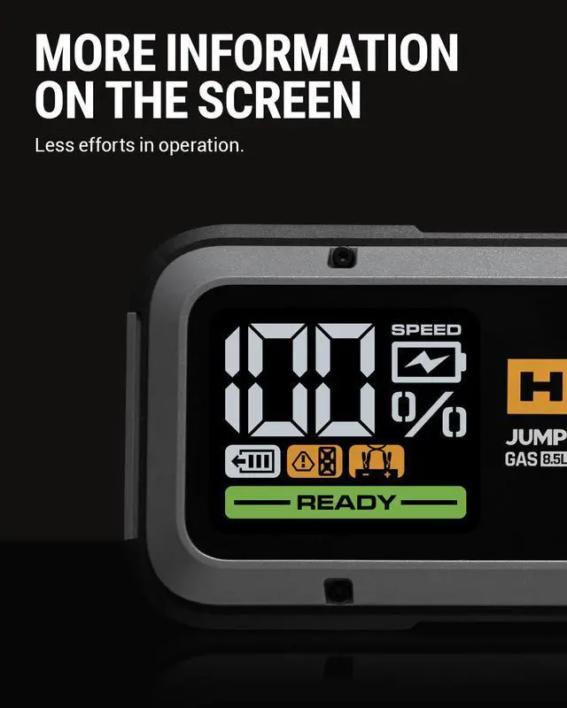 Alt view image 6 of 7 - HULKMAN Alpha85 Smart Jump Starter 2000 Amp 20000mAh Car Starter for up to 8.5L Gas and 6L Diesel Engines with Boost Function for Totally Dead Battery 12V Lithium Portable Car Battery Booster Pack