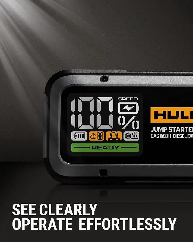 Alt view image 5 of 7 - HULKMAN Alpha100 Jump Starter 4000 Amp 32000mAh Car Starter with -40 Start Tech PD 65W Lithium Portable Car Battery Booster Pack for up to 10L Gas and 10L Diesel Engines