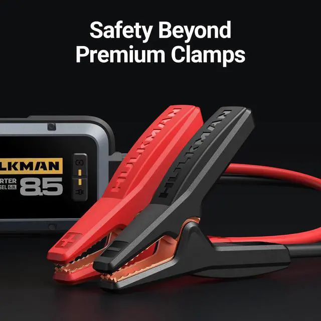Alt view image 4 of 7 - Hulkman Alpha85S,Space Gray, 2000A 74Wh Smart Jump Starter with -40 Start Tech, 12V Portable Car Battery Booster, 3.3" LED Display, USB-C Power Pack, Jumper Cables for up to 8.5L Gas/6.0L Diesel