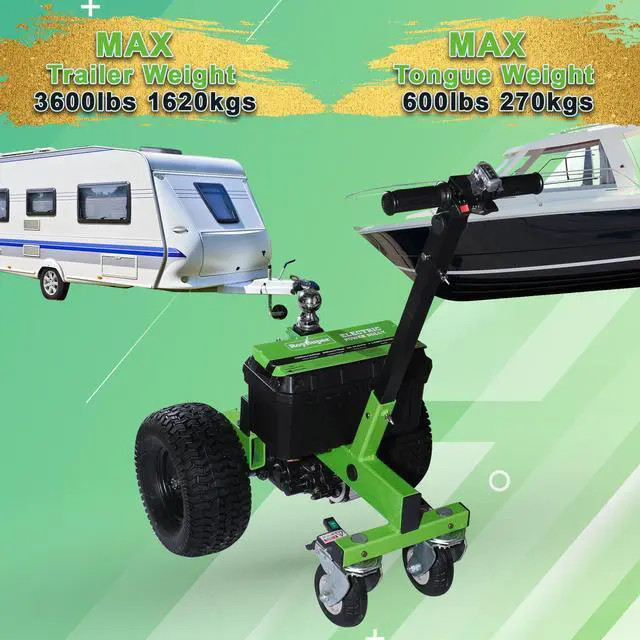 Alt view image 5 of 7 - ROYSUPER Electric Trailer Dolly Motorized Trailer Dolly 4 wheel 3600LBS Max Electric Trailer Mover Dolly 850W With 2''Ball 1-7/8''Ball for RV trailers Caravans Glider Utility Trailers Boat Food Stand.
