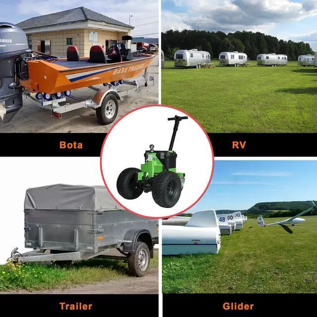 Alt view image 7 of 7 - ROYSUPER Electric Trailer Dolly Motorized Trailer Dolly 4 wheel 3600LBS Max Electric Trailer Mover Dolly 850W With 2''Ball 1-7/8''Ball for RV trailers Caravans Glider Utility Trailers Boat Food Stand.