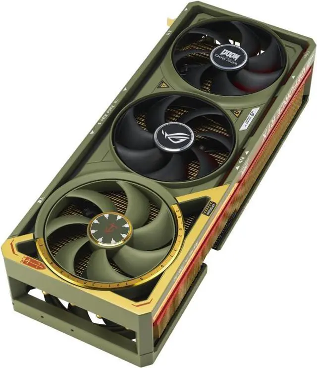 Alt view image 3 of 7 - ASUS ROG Astral RTX 5080 OC 16GB GDDR7 DOOM Edition Quad-Fan Gaming GPU - Limited Edition