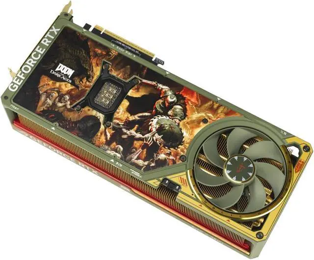 Alt view image 5 of 7 - ASUS ROG Astral RTX 5080 OC 16GB GDDR7 DOOM Edition Quad-Fan Gaming GPU - Limited Edition