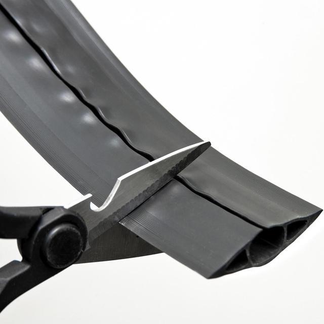 Alt view image 4 of 8 - D-Line 6ft Floor Cord Cover, Cable Protector, Protect Wires and Prevent Cable Trips, Cable Management Solution - Cord Cavity = 0.63" (W) x 0.31" (H) - Black