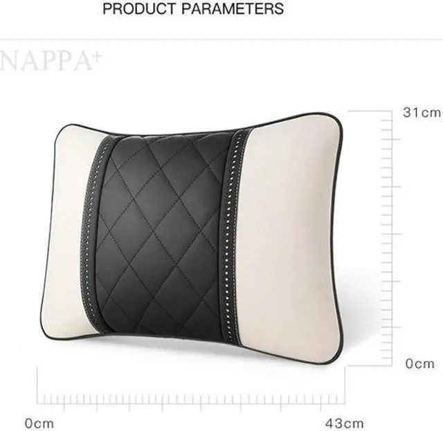 Alt view image 5 of 7 - Car Pillows Napa Leather Car Seat Rest Cushion Car Lumbar Pillow for Mercedes Benz Maybach S-Class Lumbar Support Pillow car Accessories