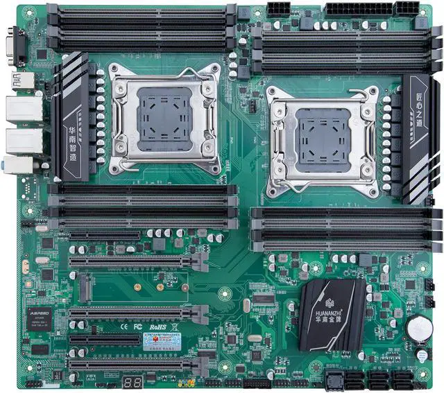 Alt view image 4 of 5 - HUANANZHI X79 16D X79 Motherboard Intel Dual CPU LGA 2011 REG ECC DDR3 1333 1600 1866MHz SATA3 USB3.0 E-ATX witht VGA