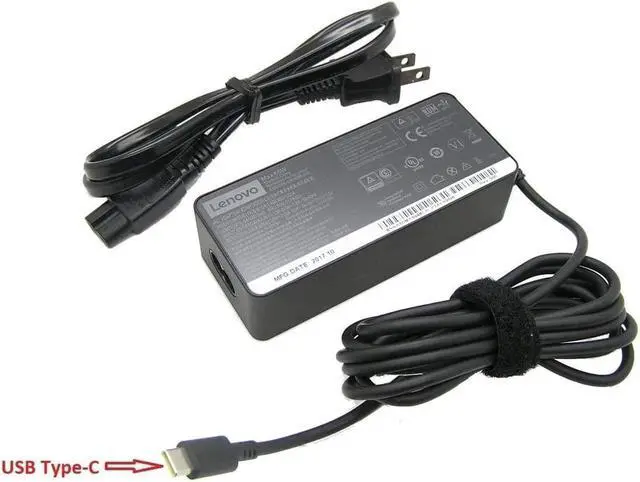 Alt view image 5 of 7 - Lenovo 20V 3.25A 65W USB-C AC Adapter for Lenovo Yoga C930-13, Yoga S730-13, Yoga 920-13, Yoga 730-13, IdeaPad 730s-13, 4X20M26281