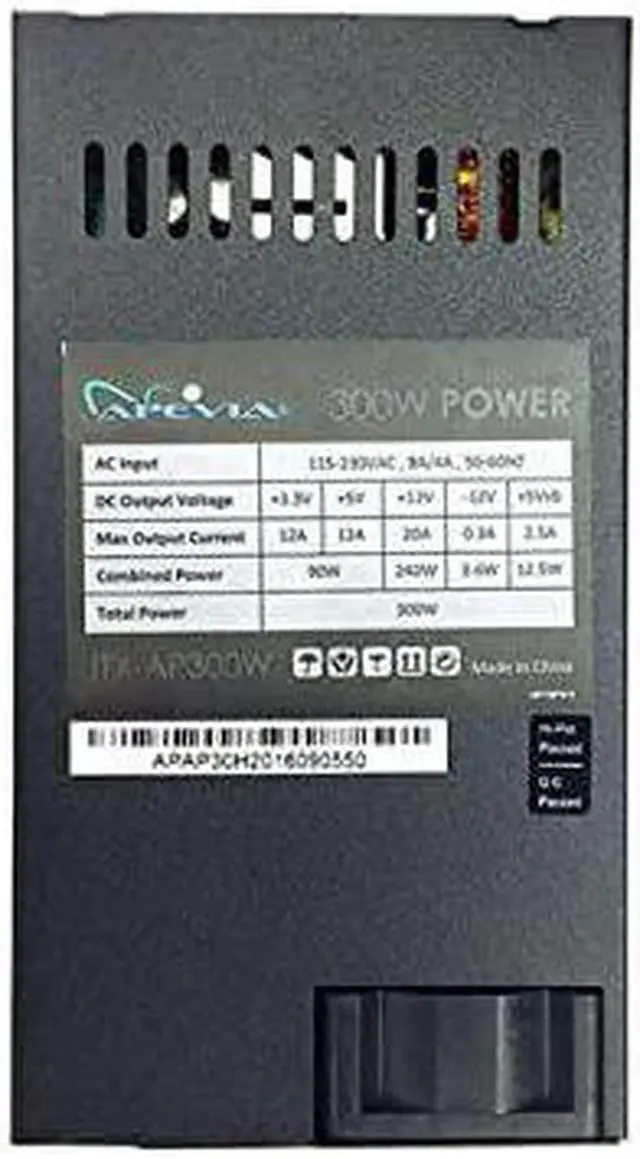 Alt view image 4 of 6 - Apevia PS-ITX300W Mini-ITX/Flex ATX 300W Power Supply - Black