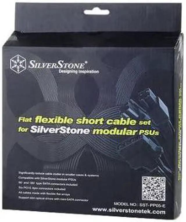 Alt view image 5 of 7 - SilverStone Technology Strider 850 Watt 80 Plus Platinum Modular PSU 850 Power Supply PS-ST85F-PT & Flat Flexible Short Cable Set Designed for Silverstone Modular Power Supplies PP05-E