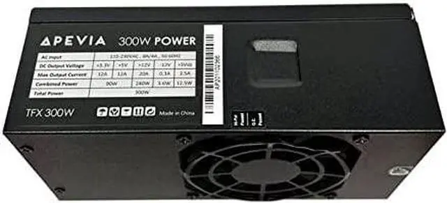 Alt view image 4 of 7 - Apevia TFX-AP300W Standard Flex ATX 300W Power Supply - 115-230V AC, 1 x 20/24Pin Main Power, 1 x 12V(P4), 3 x Pheripheral, 3 x SATA, 1 x Floppy