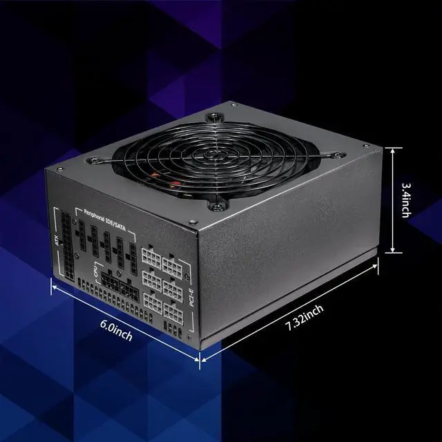 Alt view image 7 of 7 - Daylead 1600W Power Supply Full Modular 110V High Power PSU for Bitcoin Miner Ethereum Rig and Support Double CPU Mining Server