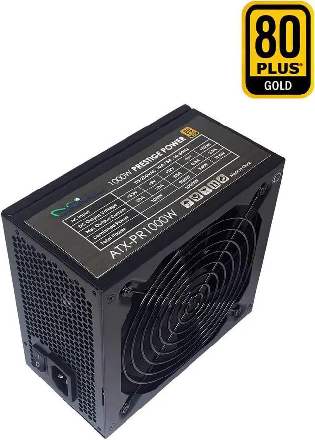 Alt view image 4 of 6 - Apevia ATX-PR1000W Prestige 1000W 80+ Gold Certified, ROHS Compliance, Active PFC ATX Gaming Power Supply
