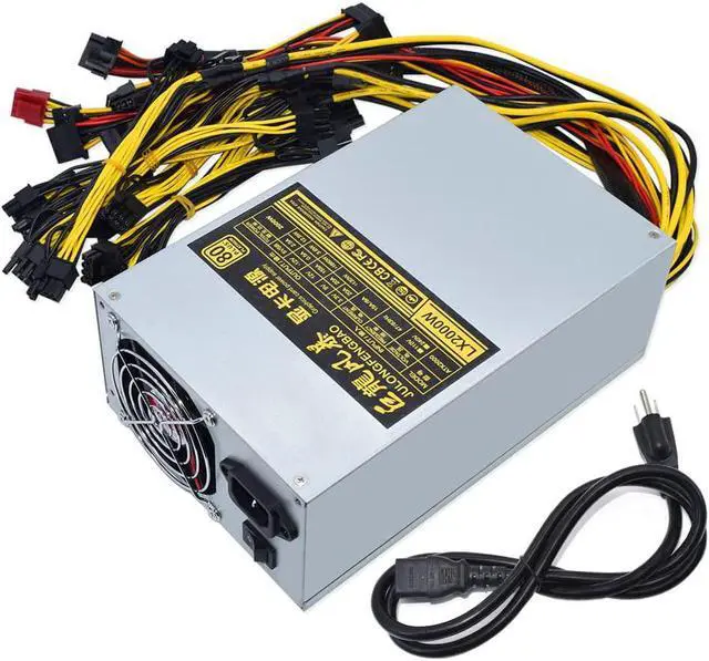Main image of 4U Double Fan ATX 2000W Miner Power Supply Support 8 GPU for ETH BTC LTC Graphics Card Mining Machine PSU