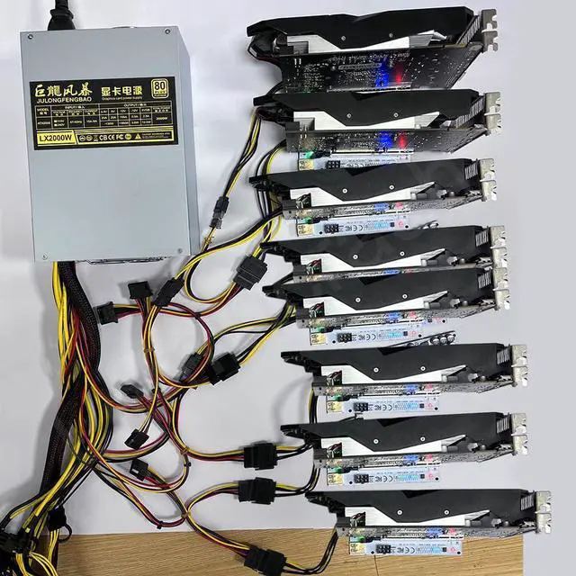 Alt view image 6 of 6 - 4U Double Fan ATX 2000W Miner Power Supply Support 8 GPU for ETH BTC LTC Graphics Card Mining Machine PSU