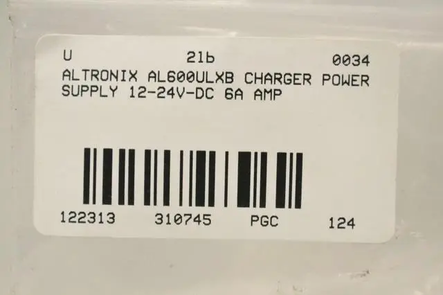 Alt view image 4 of 4 - Altronix Power Supply 12VDC Or 24VDC 6A (AL600ULXB)