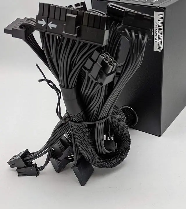 Alt view image 5 of 7 - SHARK TECHNOLOGY® ATX-1000-LED Silent 1000W 120mm Blue LED Fan Active PFC Dual PCI-E Gaming PC ATX Power Supply