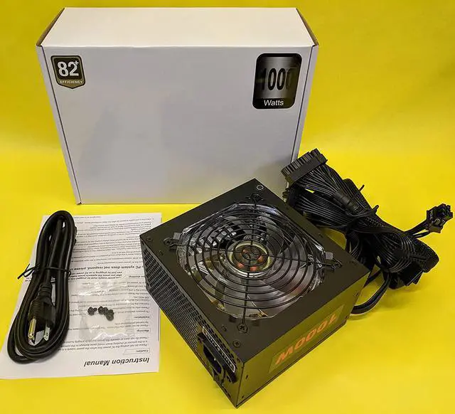 Alt view image 6 of 7 - SHARK TECHNOLOGY® ATX-1000-LED Silent 1000W 120mm Blue LED Fan Active PFC Dual PCI-E Gaming PC ATX Power Supply