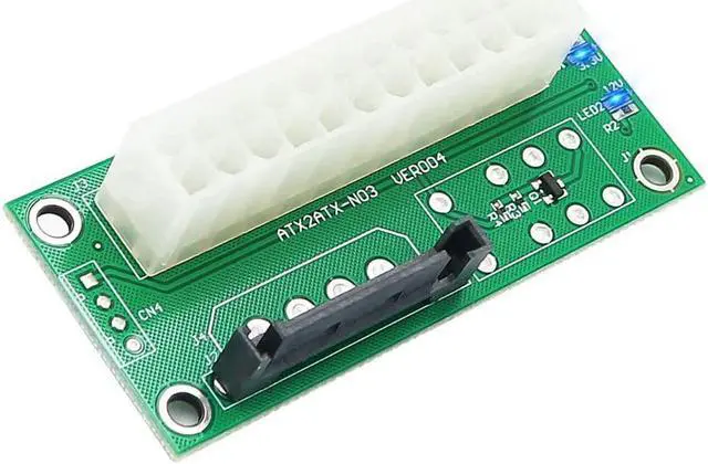Main image of Dual Power Supply Connector Add2PSU Multiple Power Supply Adapter, Synchronous Power Board, Add 2PSU with Power LED to SATA 15 Pin Connector