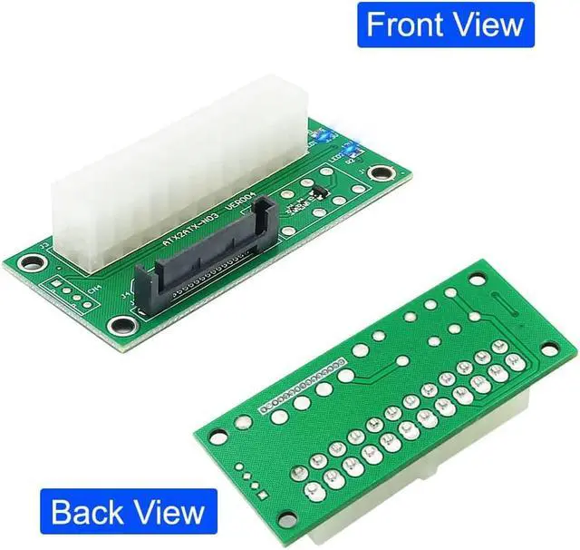 Alt view image 6 of 6 - Dual Power Supply Connector Add2PSU Multiple Power Supply Adapter, Synchronous Power Board, Add 2PSU with Power LED to SATA 15 Pin Connector