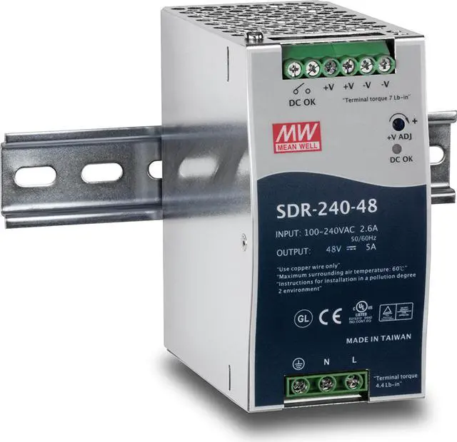 Alt view image 4 of 13 - TRENDnet 480W, 48V DC, 10A AC to DC DIN-Rail Power Supply with PFC Function, TI-S48048