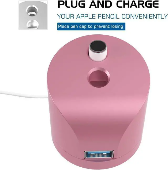 Alt view image 2 of 7 - MoKo Charging Station Dock Compatible with Apple Pencil Charger 1st Generation, Apple Pen Charger iPad Pencil Adapter Holder Fit iPad 9th 8th 7th 6th Gen, iPad Pro iPad Air 3rd/Mini 5th,Wine Red
