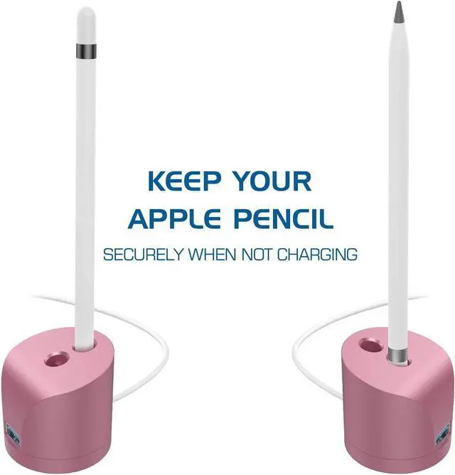 Alt view image 4 of 7 - MoKo Charging Station Dock Compatible with Apple Pencil Charger 1st Generation, Apple Pen Charger iPad Pencil Adapter Holder Fit iPad 9th 8th 7th 6th Gen, iPad Pro iPad Air 3rd/Mini 5th,Wine Red