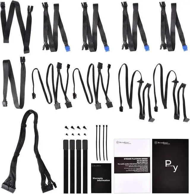 Alt view image 7 of 7 - SilverStone Technology 1000 Watt Fully Modular 80 Plus Platinum Power Supply Ultra Compact 140mm in Depth, ST1000-PTS-x