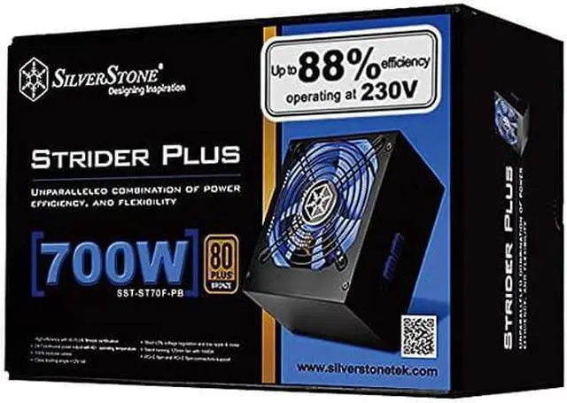 Alt view image 2 of 7 - Silverstone Tek 700W +12V Rail 80PLUS Bronze 100% Fully Modular Active PFC Power Supply ATX12V/EPS12V 700 Power Supply ST70F-PB