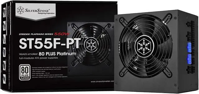 Alt view image 5 of 7 - Silverstone Strider Platinum ST55F-PT 80 Plus Platinum Certified 550W ATX Power Supply, SST-ST55F-PT