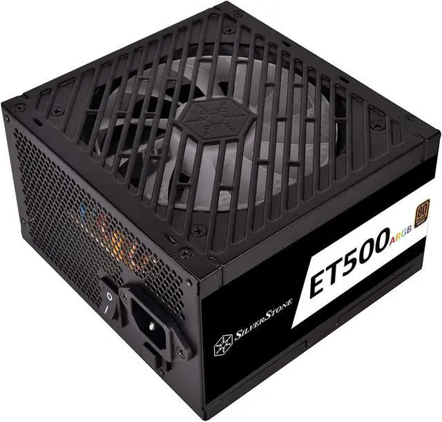 Alt view image 7 of 7 - SilverStone Technology Essential ET500-ARGB 500W 80 Plus Bronze Power Supply with ARGB Fan, SST-ET500-ARGB