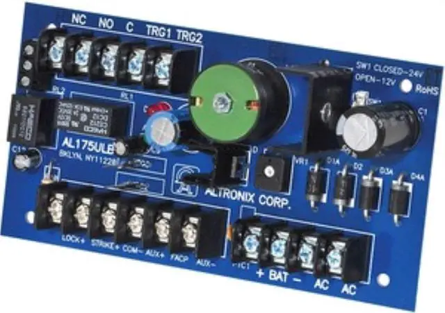 Main image of Altronix AL175ULB Power Supply Charger, 2 PTC Class 2 Outputs, 12/24VDC, 1.75A, Board