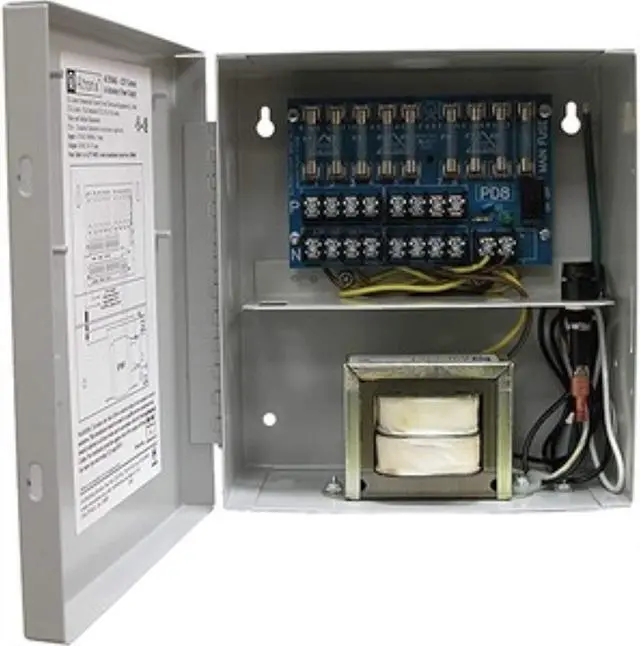 Main image of ALTRONIX CCTV Power Supply 8 Fused Outputs 24/28VAC 3.5A 115VAC BC100 Enclosure (ALTV248UL)