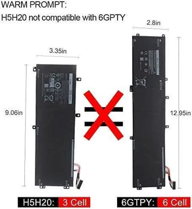 Alt view image 3 of 7 - 97WH 6GTPY Laptop Battery for Dell XPS 15 9550 9560 9570 Precision 5520 5530 5510 M5520 Workstation Series Notebook 5XJ28 5D91C - 12 Month Warranty