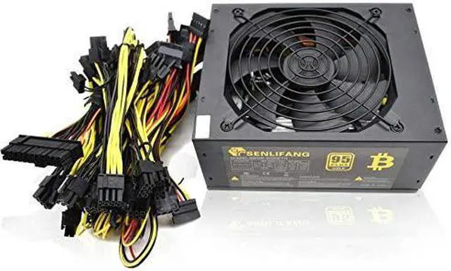 Main image of 2000W 180-260V ATX Mining Bitcoin Power Supply 95% High Efficiency for Ethereum ETH S9 S7 L3 8GPU Cards Support Max
