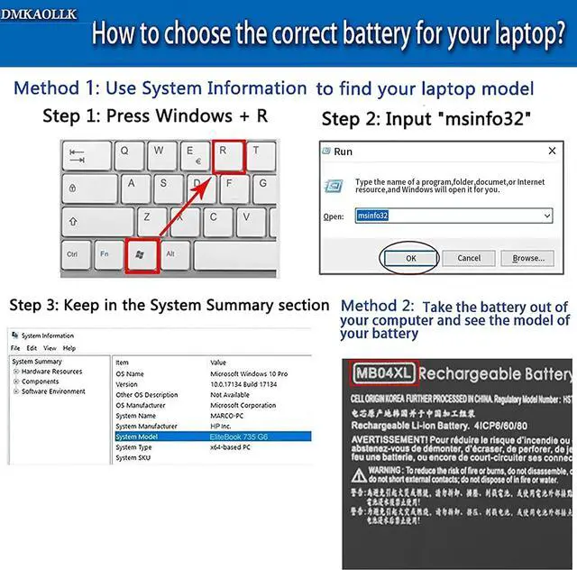 Alt view image 4 of 7 - MB04XL 844204-850 Battery for HP Envy X360 Convertible M6 M6-AQ105DX M6-AQ103DX M6-AQ005DX M6-AQ003DX M6-AR004DX 15-AQ273CL 15-AQ100NX 15-AQ267CL 15-AQ015NR 15-AQ173CL 15T-AQ100 15T-AQ200 843538-541