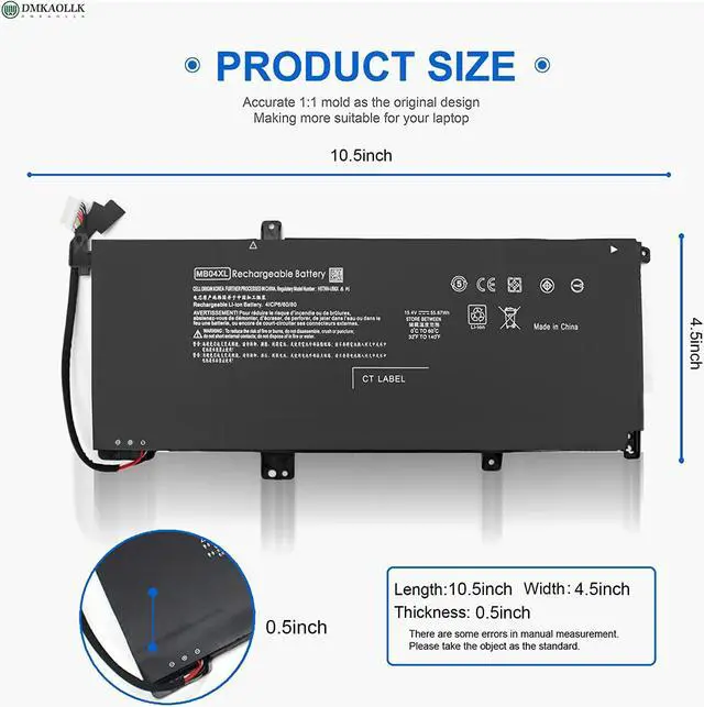 Alt view image 6 of 7 - MB04XL 844204-850 Battery for HP Envy X360 Convertible M6 M6-AQ105DX M6-AQ103DX M6-AQ005DX M6-AQ003DX M6-AR004DX 15-AQ273CL 15-AQ100NX 15-AQ267CL 15-AQ015NR 15-AQ173CL 15T-AQ100 15T-AQ200 843538-541