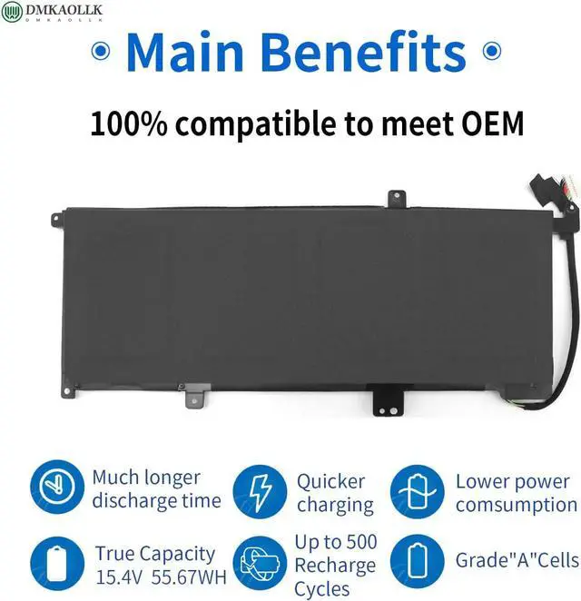 Alt view image 3 of 7 - MB04XL 844204-850 Battery for HP Envy X360 Convertible M6 M6-AQ105DX M6-AQ103DX M6-AQ005DX M6-AQ003DX M6-AR004DX 15-AQ273CL 15-AQ100NX 15-AQ267CL 15-AQ015NR 15-AQ173CL 15T-AQ100 15T-AQ200 843538-541