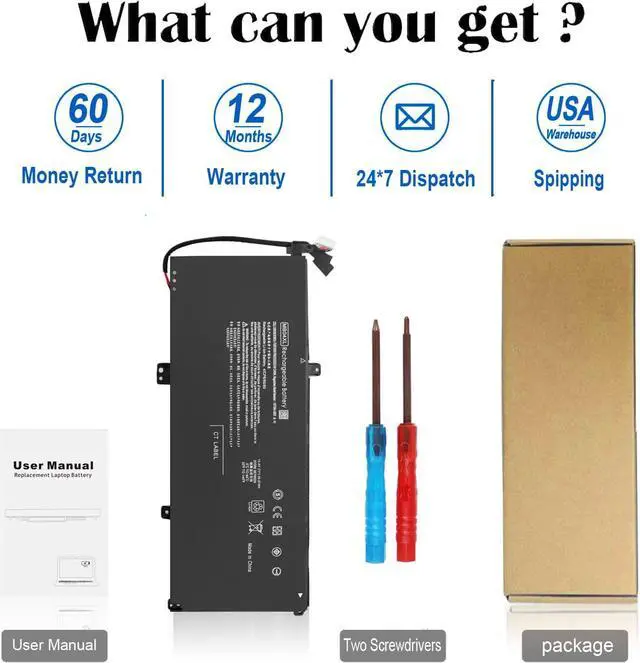 Alt view image 7 of 7 - MB04XL 844204-850 Battery for HP Envy X360 Convertible M6 M6-AQ105DX M6-AQ103DX M6-AQ005DX M6-AQ003DX M6-AR004DX 15-AQ273CL 15-AQ100NX 15-AQ267CL 15-AQ015NR 15-AQ173CL 15T-AQ100 15T-AQ200 843538-541