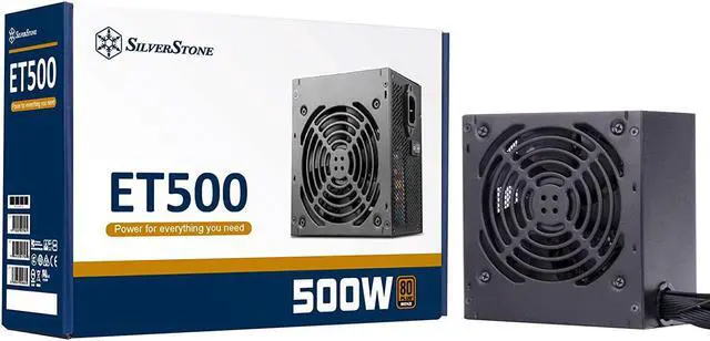 Alt view image 2 of 7 - SilverStone Technology ET500-B Silverstone 80 Plus Bronze 500W ATX Switching Power Supply