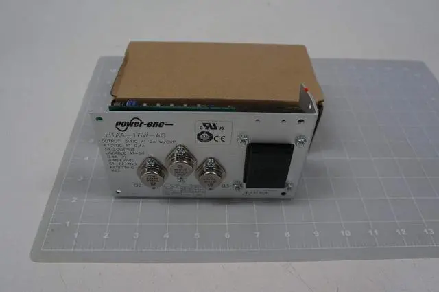 Alt view image 2 of 5 - "Power-One HTAA-16W-AG Power Supply; AC-DC; 5V@2A, 12V@0.4A, -5V@0.4A; 100-264V In; Open Frame; Pnl Mnt; Linear"