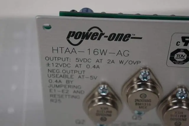Alt view image 5 of 5 - "Power-One HTAA-16W-AG Power Supply; AC-DC; 5V@2A, 12V@0.4A, -5V@0.4A; 100-264V In; Open Frame; Pnl Mnt; Linear"